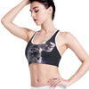 Astronaut Floating In Outer Space Print Women's Sports Bra