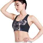 Astronaut Floating In Outer Space Print Women's Sports Bra