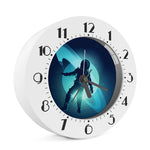 Astronaut Floating Through Space Print Alarm Clock
