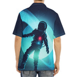 Astronaut Floating Through Space Print Aloha Shirt