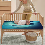 Astronaut Floating Through Space Print Baby Crib Sheet