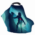 Astronaut Floating Through Space Print Baby Seat Cover