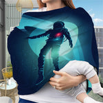 Astronaut Floating Through Space Print Baby Seat Cover