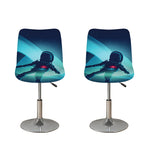 Astronaut Floating Through Space Print Bar Stool Covers