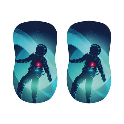 Astronaut Floating Through Space Print Bar Stool Covers