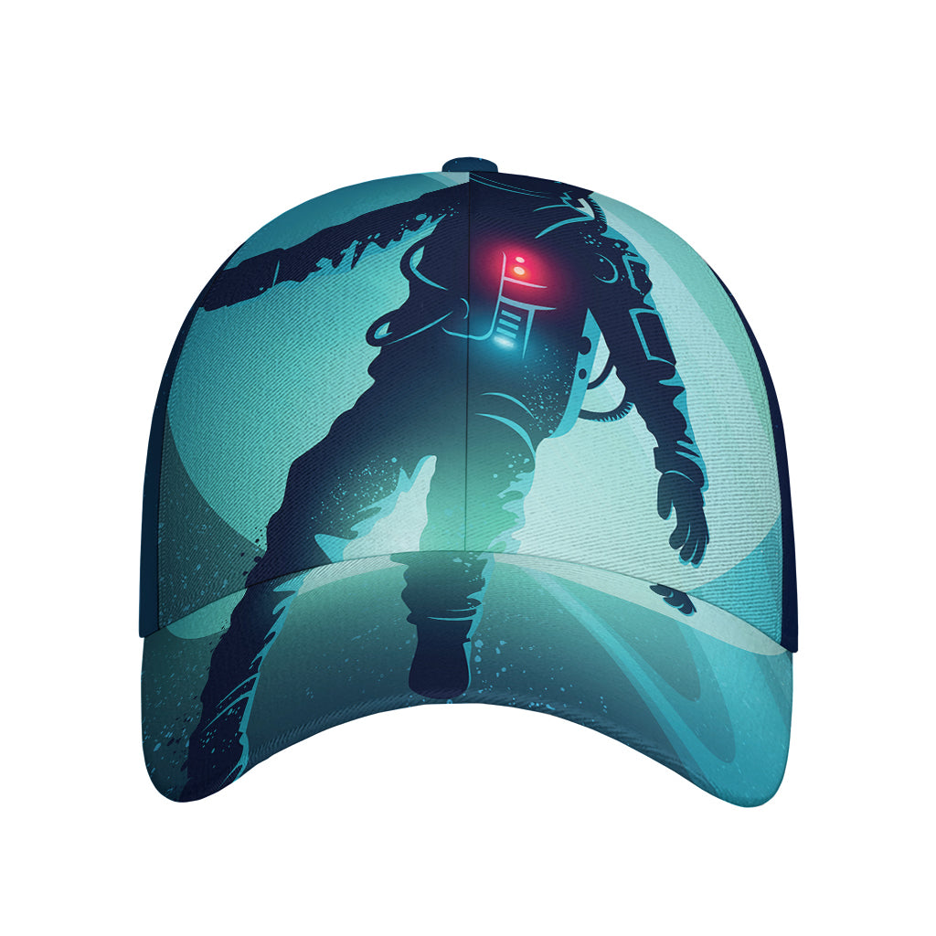 Astronaut Floating Through Space Print Baseball Cap