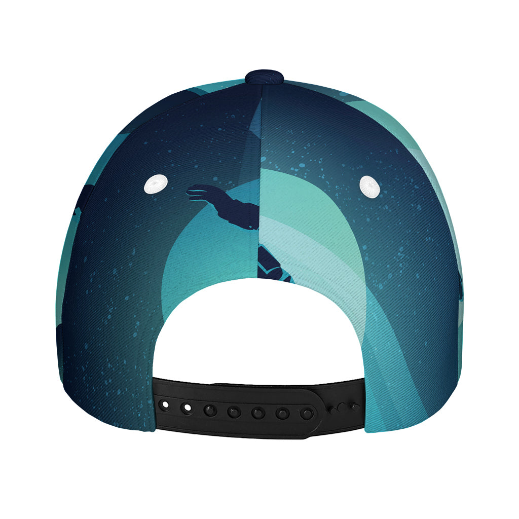 Astronaut Floating Through Space Print Baseball Cap