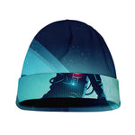 Astronaut Floating Through Space Print Beanie