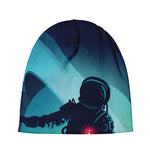 Astronaut Floating Through Space Print Beanie