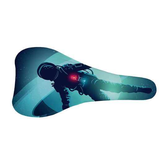 Astronaut Floating Through Space Print Bicycle Seat Cover