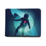 Astronaut Floating Through Space Print Bifold Wallet