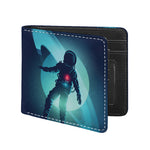 Astronaut Floating Through Space Print Bifold Wallet