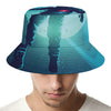 Astronaut Floating Through Space Print Bucket Hat