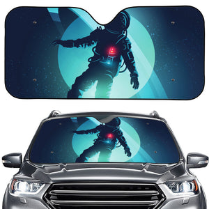 Astronaut Floating Through Space Print Car Windshield Sun Shade