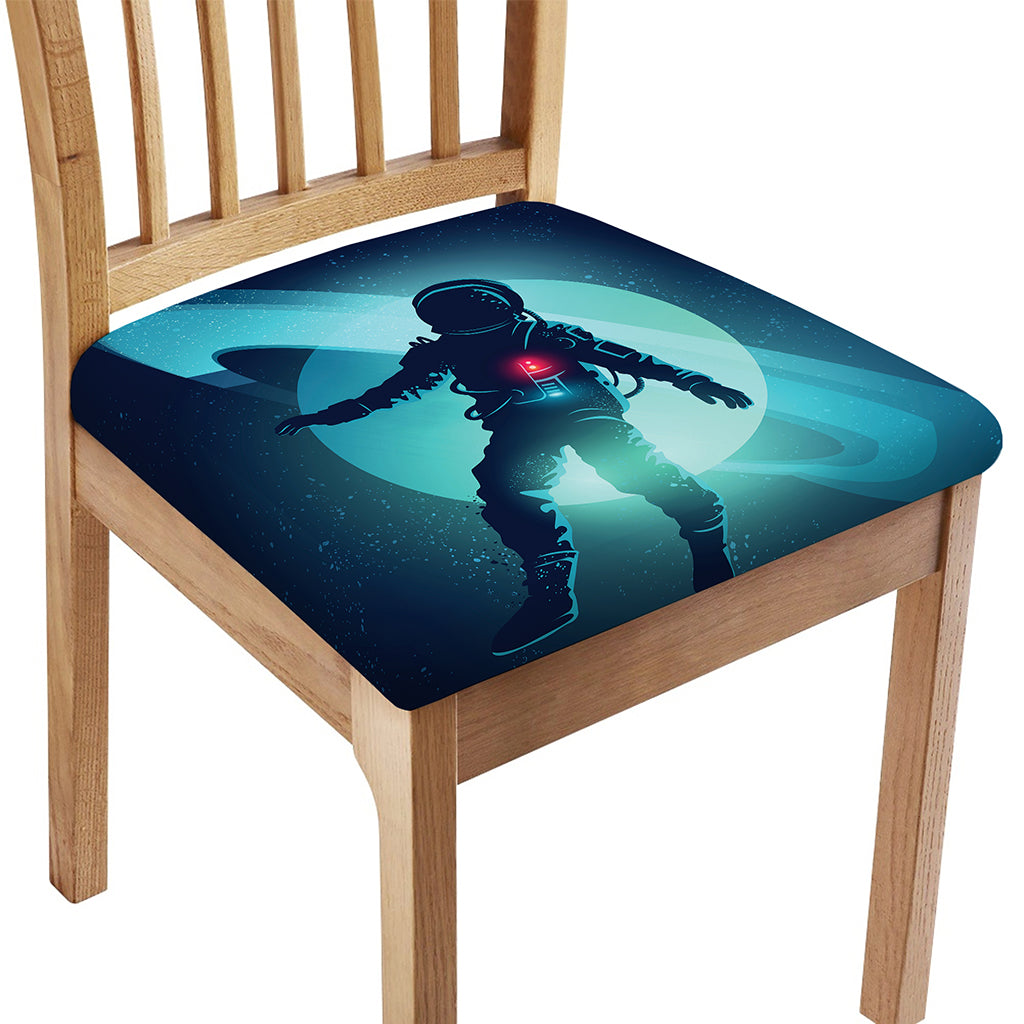 Astronaut Floating Through Space Print Chair Cushion Cover