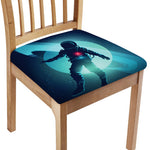 Astronaut Floating Through Space Print Chair Cushion Cover