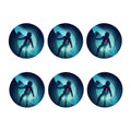 Astronaut Floating Through Space Print Coaster Set