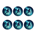 Astronaut Floating Through Space Print Coaster Set