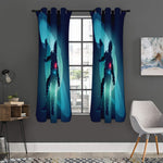Astronaut Floating Through Space Print Curtain