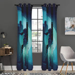 Astronaut Floating Through Space Print Curtain