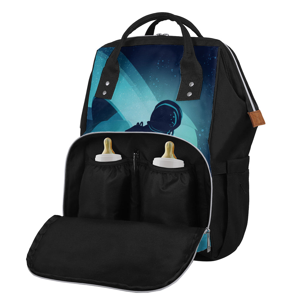 Astronaut Floating Through Space Print Diaper Bag