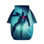 Astronaut Floating Through Space Print Dog Zip Up Hoodie