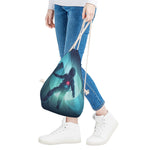 Astronaut Floating Through Space Print Drawstring Bag
