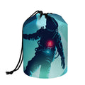 Astronaut Floating Through Space Print Drawstring Makeup Bag