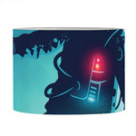 Astronaut Floating Through Space Print Drum Lamp Shade