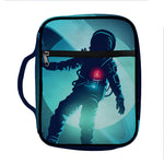 Astronaut Floating Through Space Print Front Pocket Bible Bag