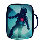 Astronaut Floating Through Space Print Front Pocket Bible Bag