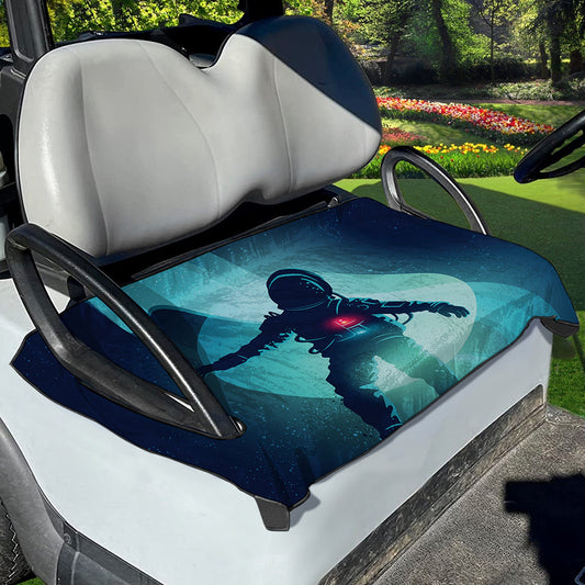 Astronaut Floating Through Space Print Golf Cart Seat Cover
