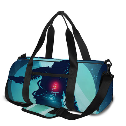 Astronaut Floating Through Space Print Gym Bag