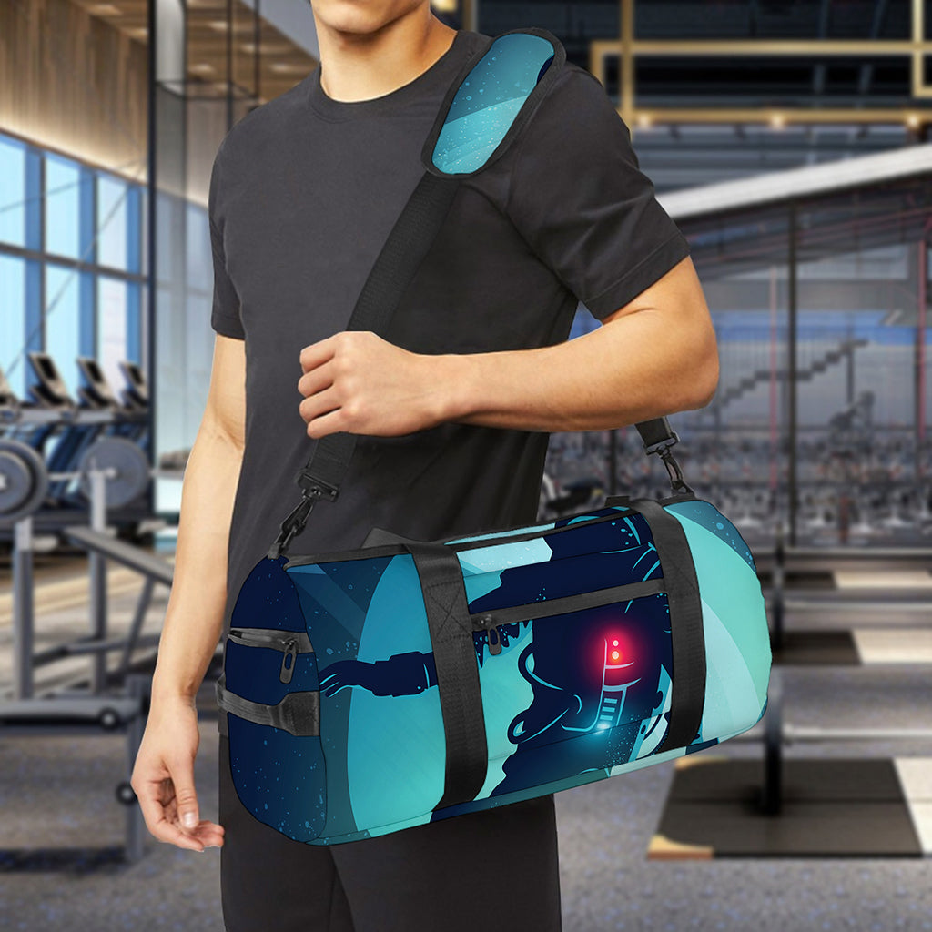 Astronaut Floating Through Space Print Gym Bag