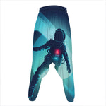 Astronaut Floating Through Space Print Hammer Pants