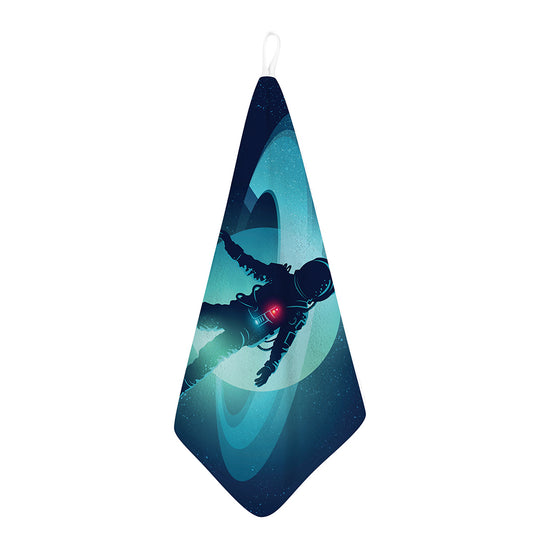 Astronaut Floating Through Space Print Hand Towel