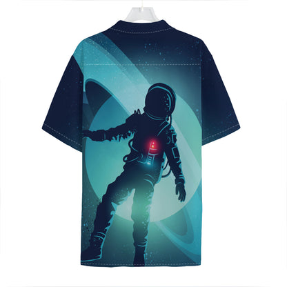 Astronaut Floating Through Space Print Hawaiian Shirt