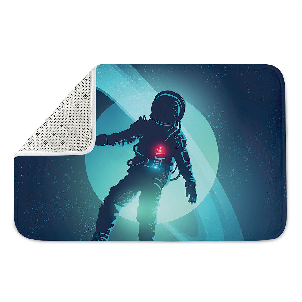 Astronaut Floating Through Space Print Indoor Door Mat