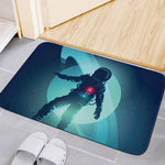 Astronaut Floating Through Space Print Indoor Door Mat