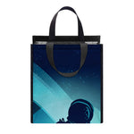 Astronaut Floating Through Space Print Insulated Lunch Tote