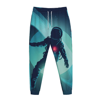 Astronaut Floating Through Space Print Jogger Pants
