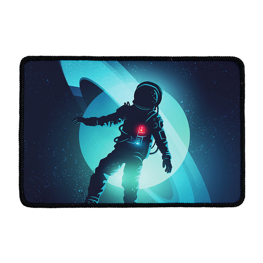 Astronaut Floating Through Space Print Kitchen Mat