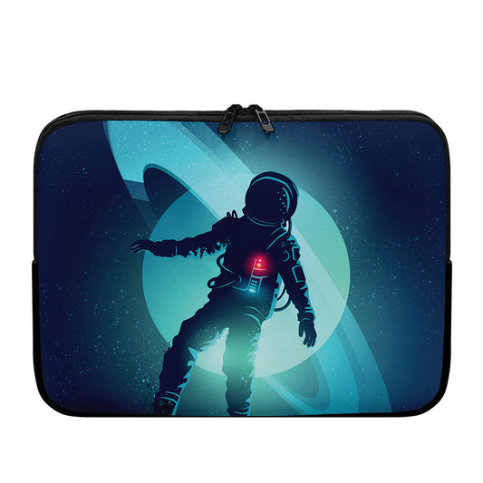 Astronaut Floating Through Space Print Laptop Sleeve