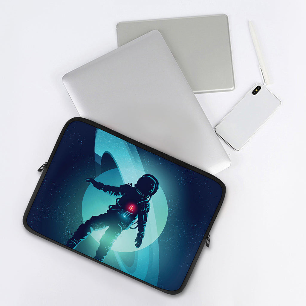 Astronaut Floating Through Space Print Laptop Sleeve