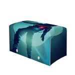 Astronaut Floating Through Space Print Leather Tissue Box Cover