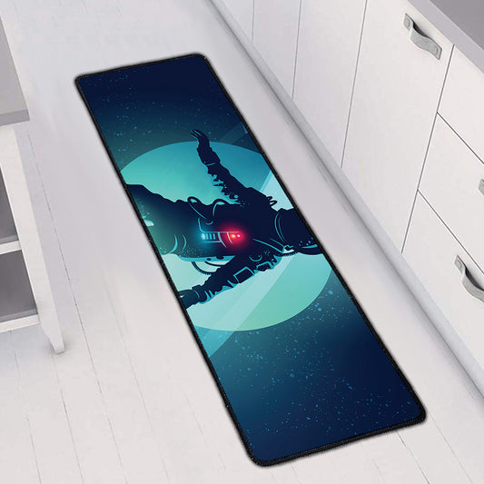 Astronaut Floating Through Space Print Long Kitchen Mat
