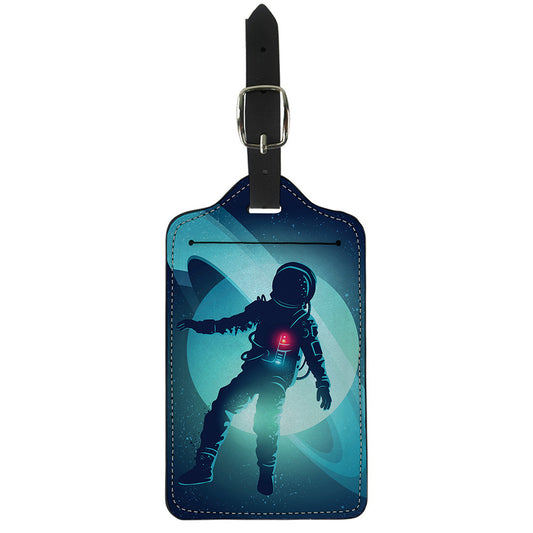Astronaut Floating Through Space Print Luggage Tag