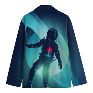 Astronaut Floating Through Space Print Men's Blazer