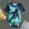 Astronaut Floating Through Space Print Men's Bodysuit