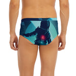 Astronaut Floating Through Space Print Men's Briefs
